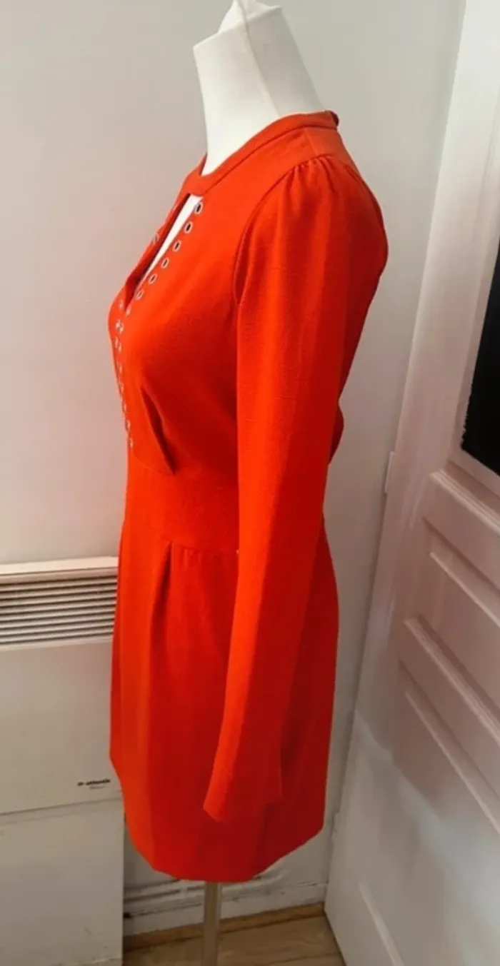Ikks robe orange, femme, taille 36 - photo numéro 2