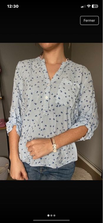 Blouse bleu atmosphère taille m