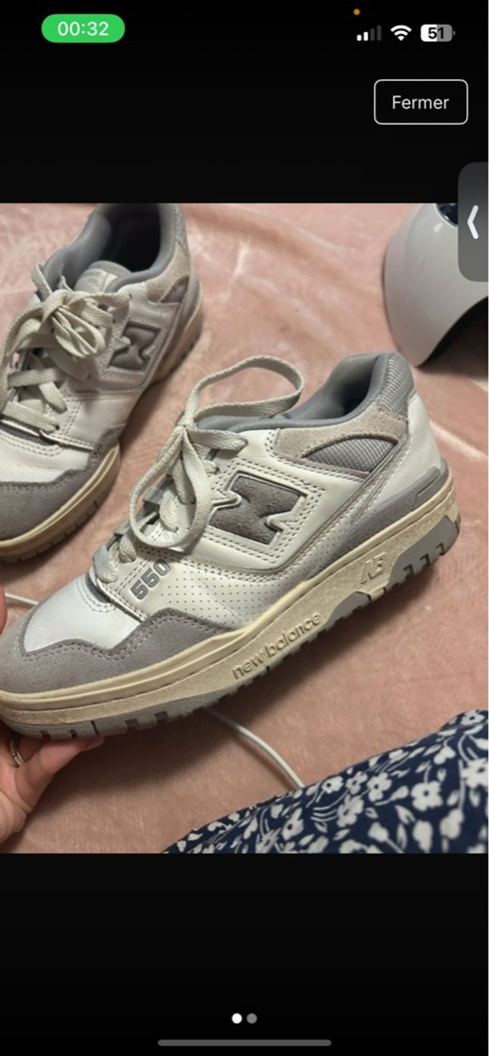 New balance 550 gris et blanc - photo numéro 2