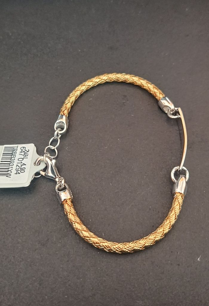 VALENZI, bracelet enfant, Argent doré 925 et plaque. Neuf. - photo numéro 2