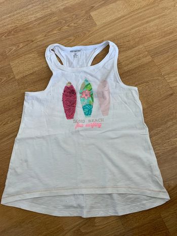 Débardeur blanc taille 10ans