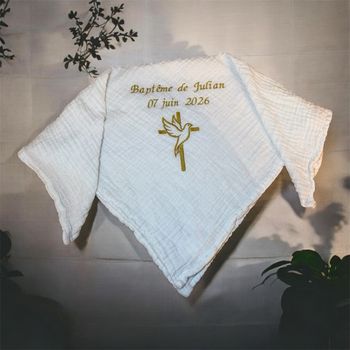 Lange de baptême personnalisé 