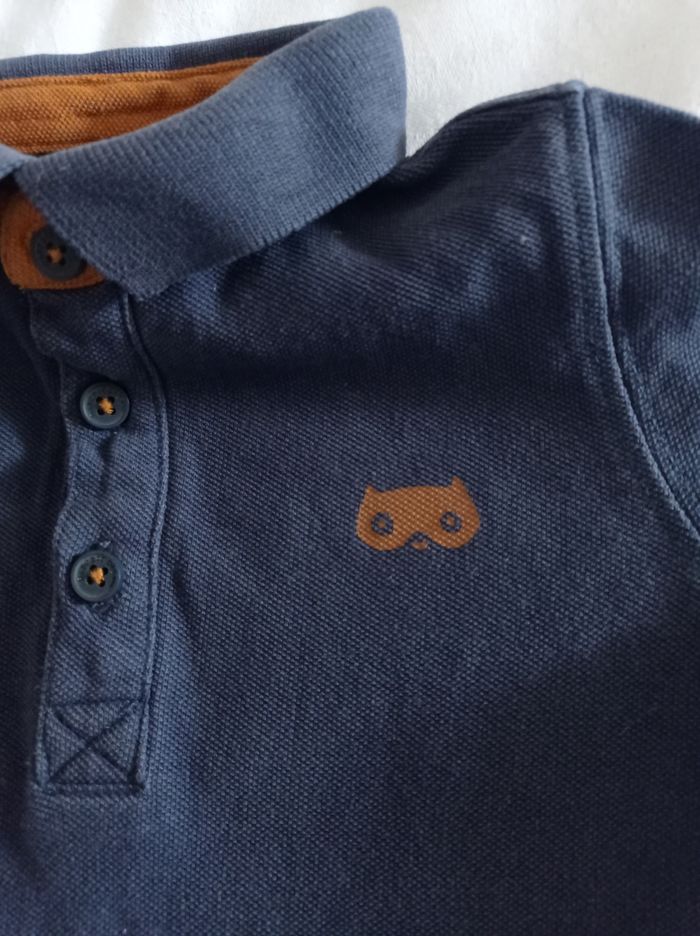 Marque tape à l'oeil taille 18 mois 80 cm polo manches longues couleur bleu foncé voir photos - photo numéro 3