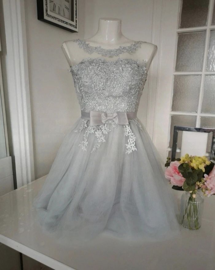 🩶🩷Magnifique Robe De Soirée Courte 🩷🩶 - photo numéro 4