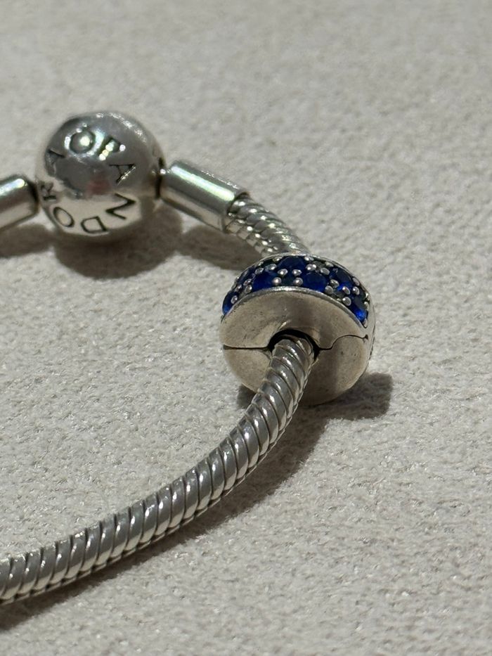 Charm Clip Pavé Bleu Pandora - photo numéro 2