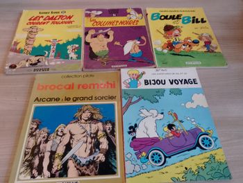  Lot de 5 BD, couverture souple, divers