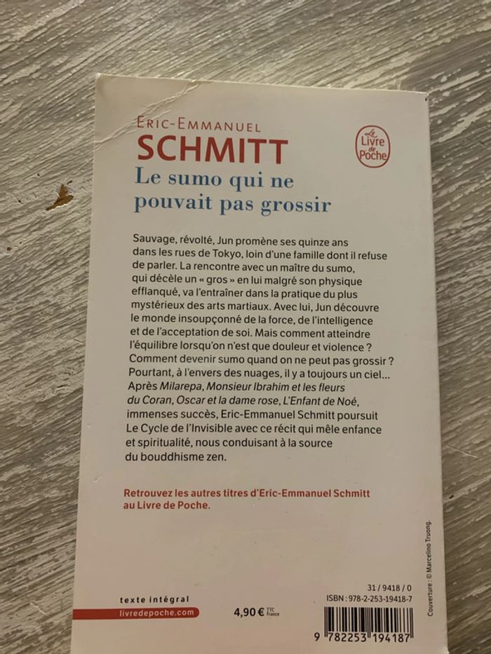 Livre Le sumo qui ne pouvait pas grossir d’Eric -Emmanuel Schmitt - photo numéro 2