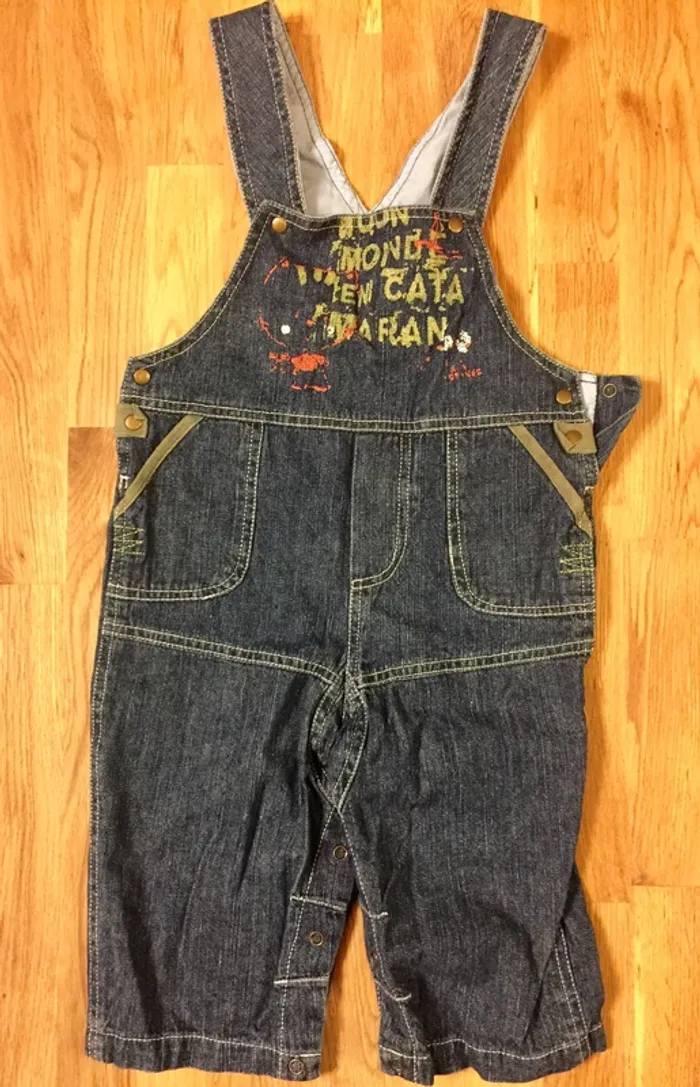Salopette en jean enfant 24 mois