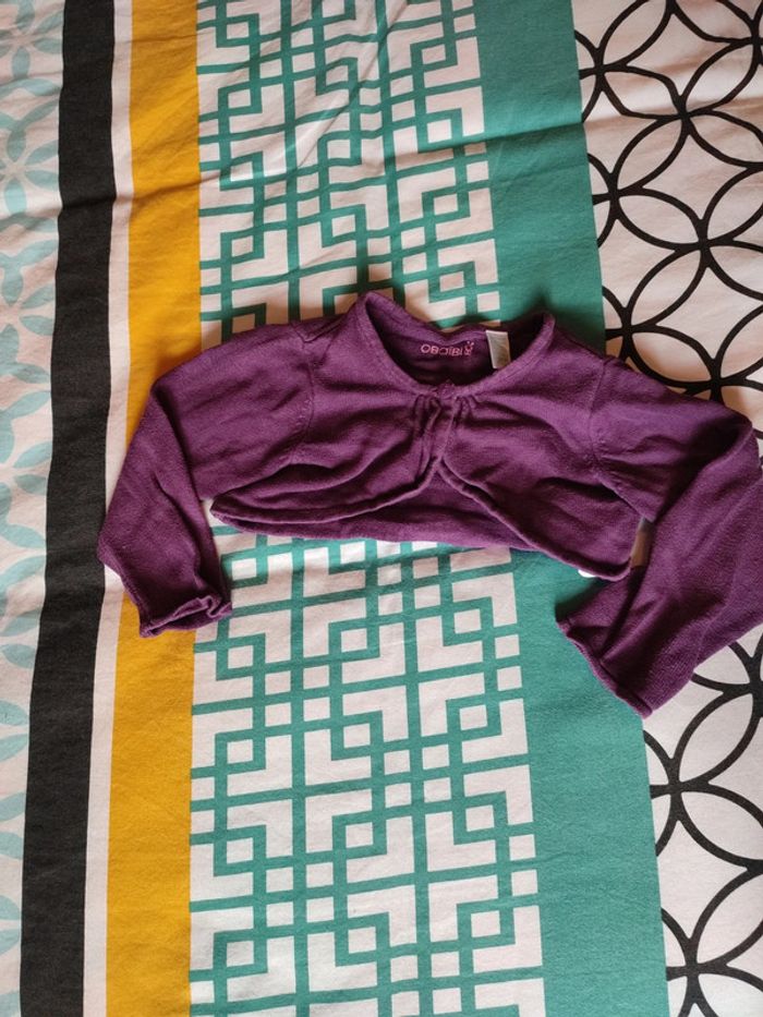 Boléro violet taille 18 mois - photo numéro 3