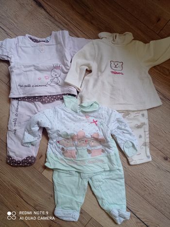 Lot 3 pyjamas deux pièces