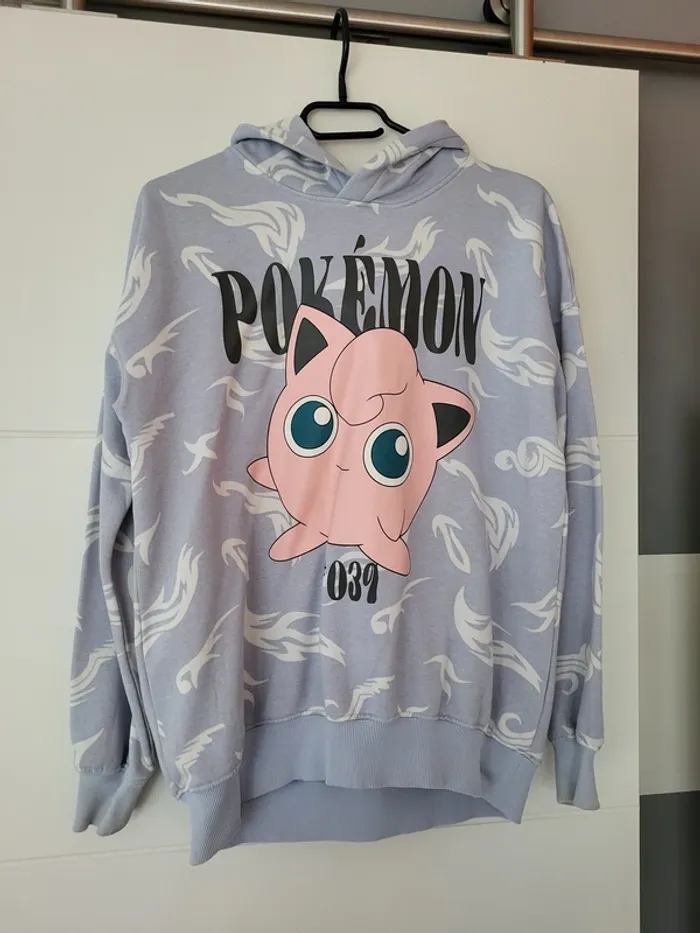 Sweat à capuche Pokémon Jigglypuff (Toudoudou) Taille 11-12 ans