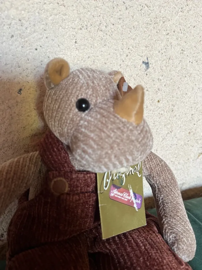 Peluche rhinocéros Anna club plush neuve - photo numéro 2