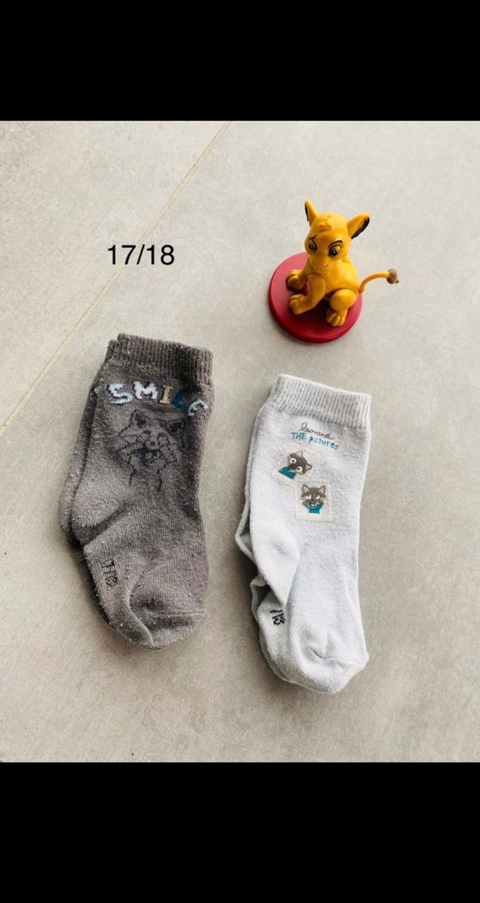 Lot de 2 paires de chaussettes 17/18