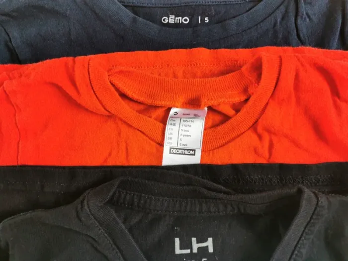 Lot de 4 t-shirt manches courtes 110 cm - photo numéro 3