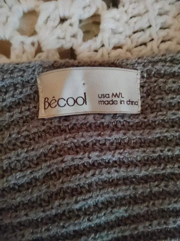 bécool knitted gray sweater - photo numéro 3