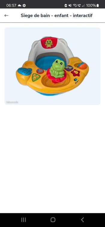 Siege de bain bébé - interactif