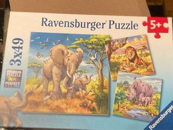 Boîte de 3 puzzles de 49 pièces « animaux » marque ravensburger