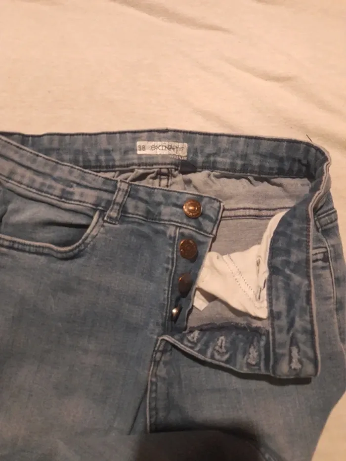 Lot de 2 pantacourts  skinny femme taille 38 en jean stretch - photo numéro 5