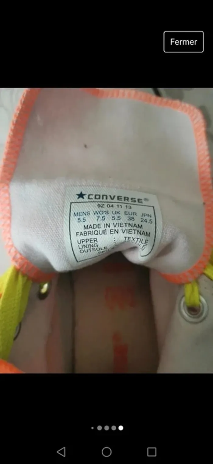 Converse all star orange t 38 - photo numéro 7