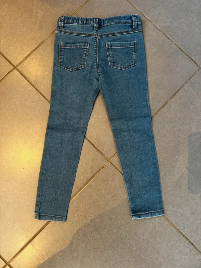 Pantalon / Jean / Jegging - Denim co - Bleu & marron - 6/7 ans (122 cm) - photo numéro 3