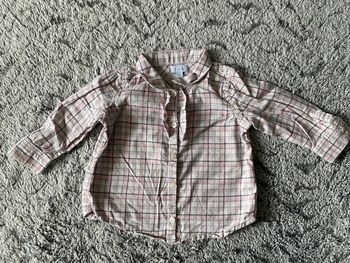 Chemisier gris et rose TEX - 18 mois