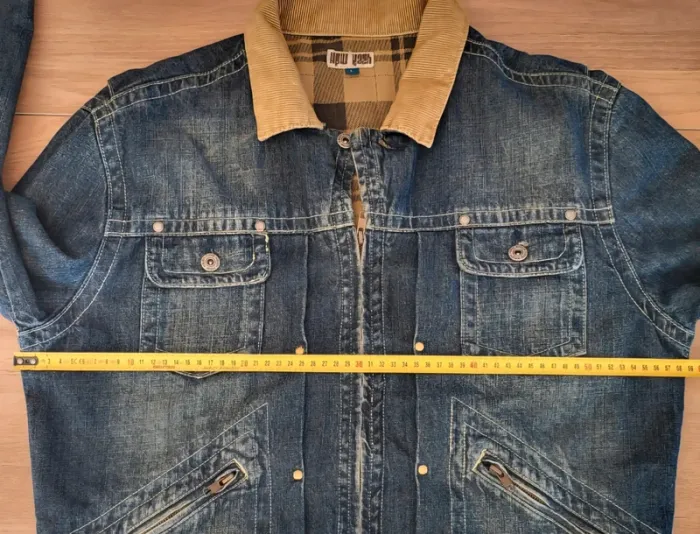 Veste style blouson en jean bleu foncé Hpw Kazh Soul Rebel Taille L ou 48 - photo numéro 11