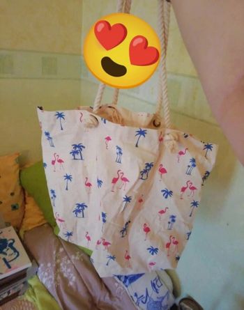 Tote bag flamants roses vintage