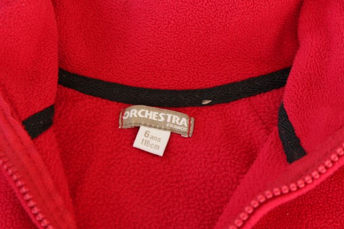 Pull polaire rouge garçon 6 ans Orchestra - photo numéro 4