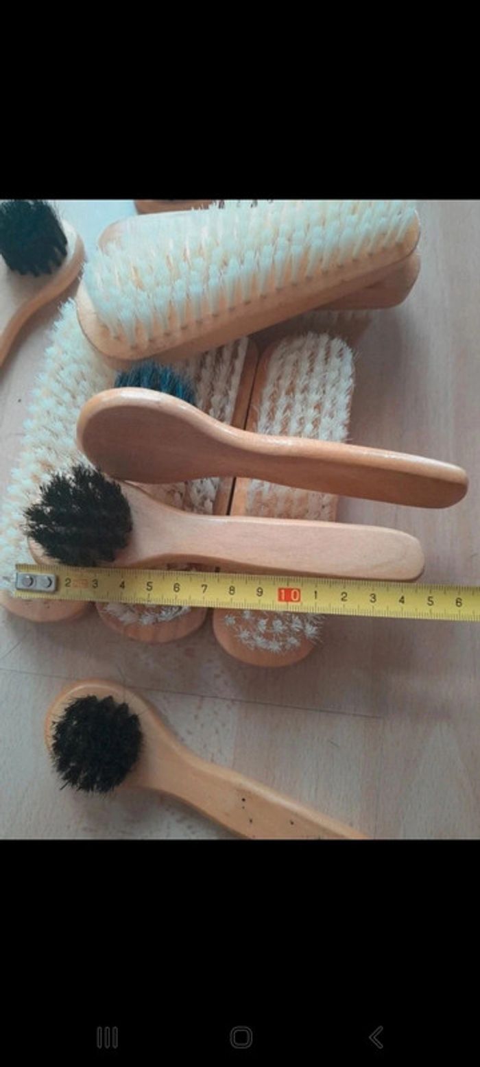 Lot 10 petite brosse à main poile souple - photo numéro 3