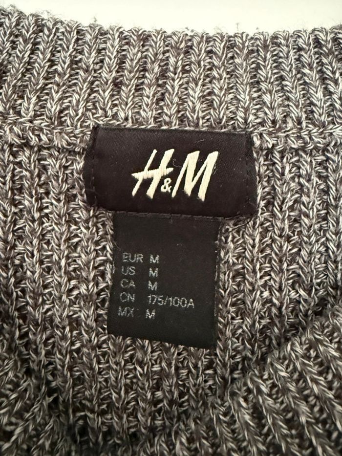 Pull en maille gris H&M Taille M - photo numéro 3