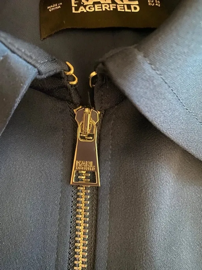 Ensemble robe + boléro bleu marine Karl Lagerfeld comme neuf taille 36 - photo numéro 4