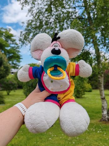 Peluche Diddl vintage - bébé avec tétine