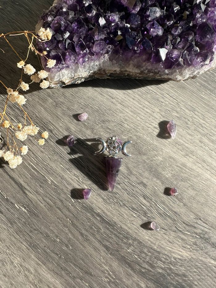 Pendentif en Améthyste véritable de Madascgar - Pierre naturelle - photo numéro 5