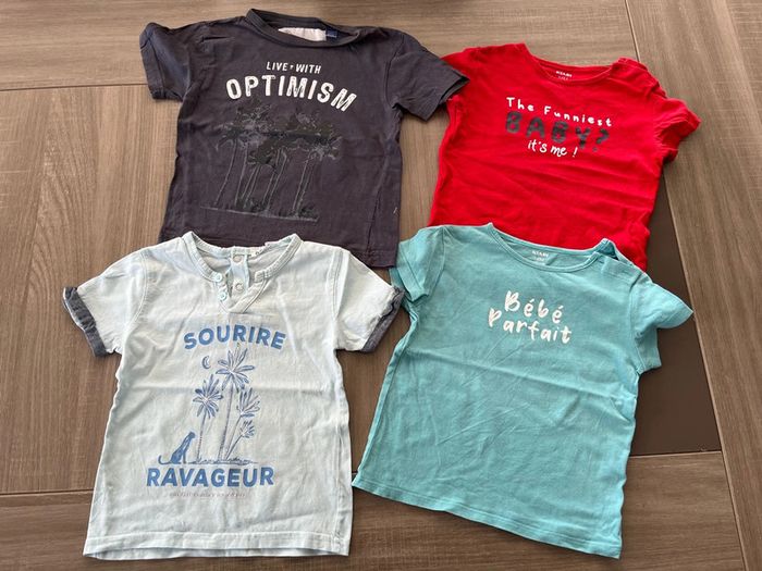 Lot 4 tee shirts 2 ans