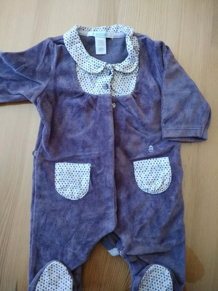 Pyjama velours 1mois obaibi
