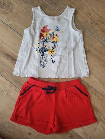 Ensemble débardeur et short fille 3 ans