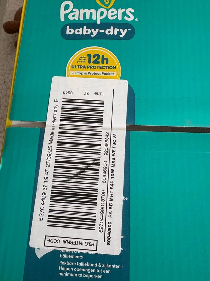 Maxi pack Pampers baby dry taille 4 + - photo numéro 5