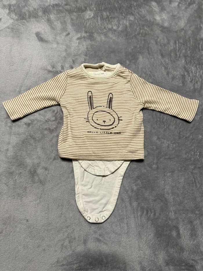 Ensemble pantalon et tee-shirt 2 en 1 - 3 mois - Kiabi - photo numéro 4