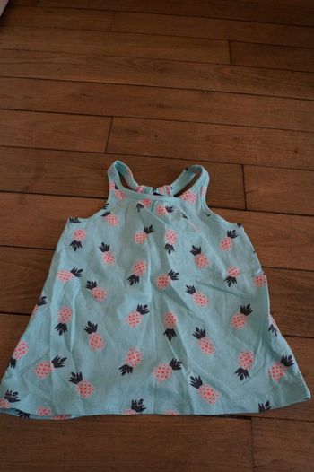 Splendide débardeur turquoise à motifs ananas taille 18 mois 2€