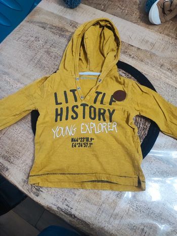 Tee shirt a capuche 24 mois