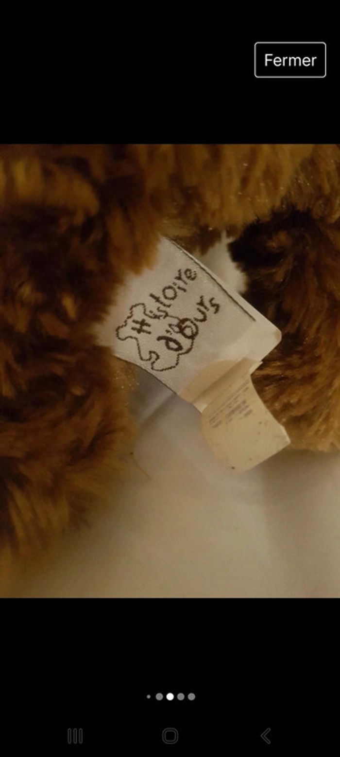 Ours en peluche teddy bear vintage
Histoire d'ours 22 cm - photo numéro 6