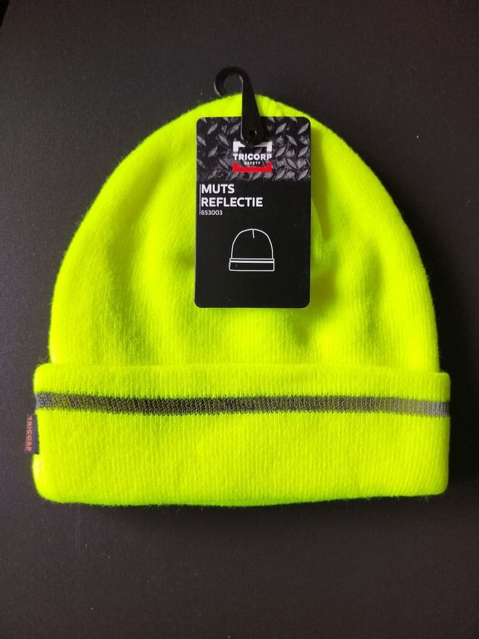 Bonnet acrylique jaune fluo réfléchissant