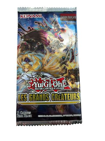 Booster Yu-Gi-Oh 7 cartes les grands créateurs Konami neuf