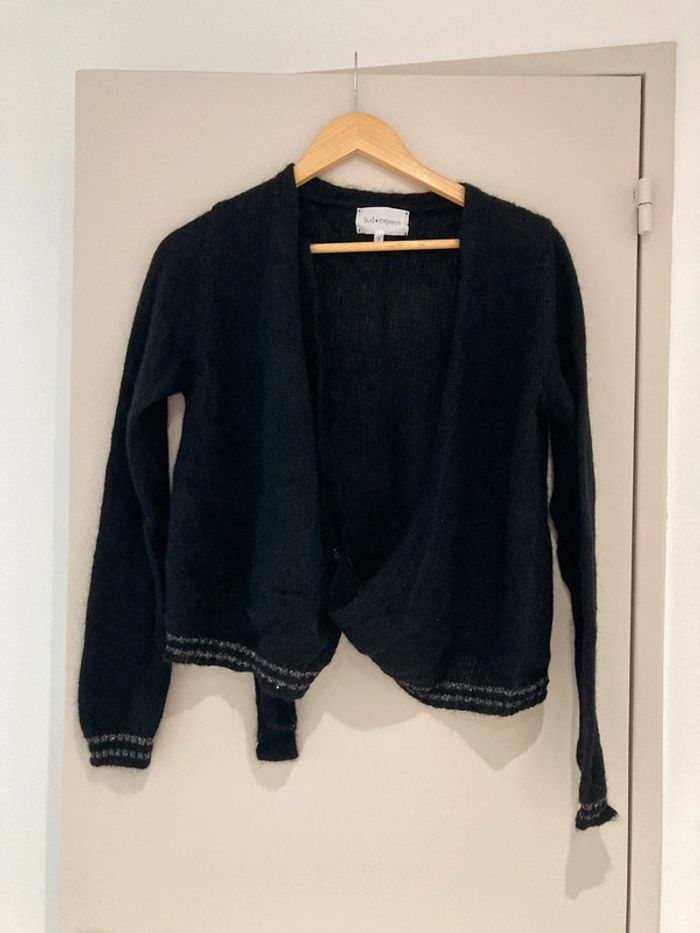 Veste cache-coeur noire