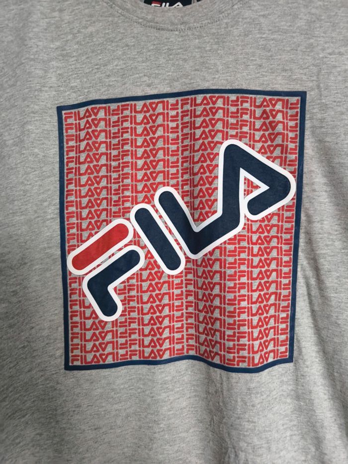 Tee shirt gris fila taille L - photo numéro 2