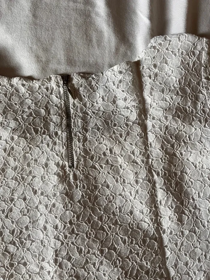 T-shirt dentelle blanc crème - photo numéro 3