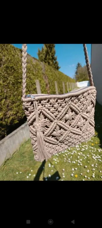 Sac bandoulière macramé