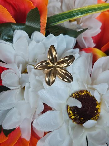 Bague ajustable fleur