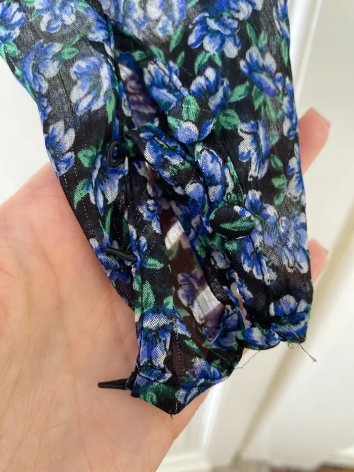 Blouse fluide fleurie Zara taille L - photo numéro 4