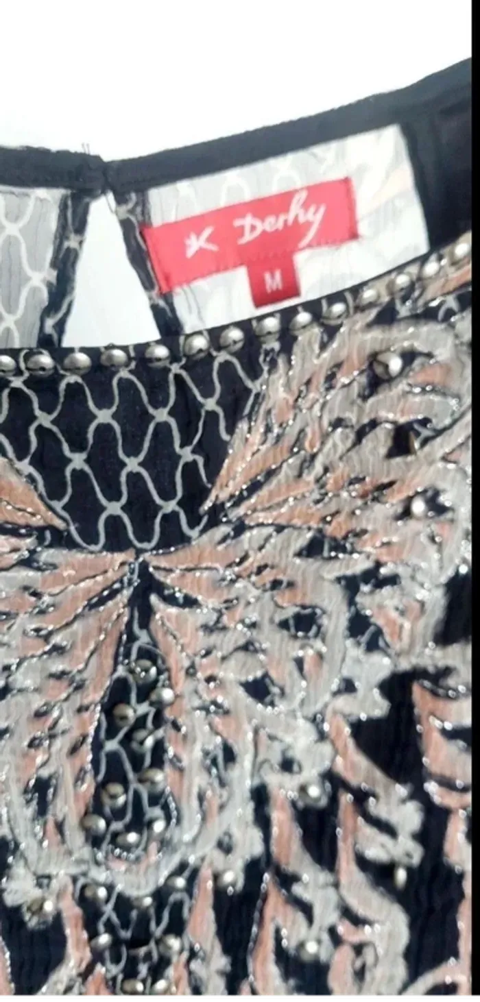 Robe 👗 été Dorée et marine T38-M - photo numéro 3
